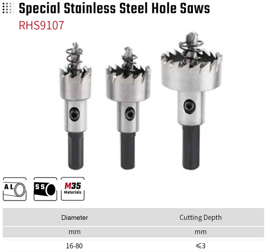 Special Stainless Steel Hole Saws RHS9107